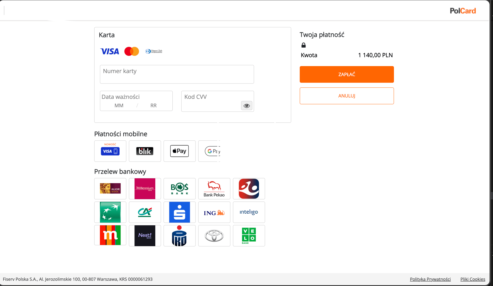 Bezpieczne płatności online